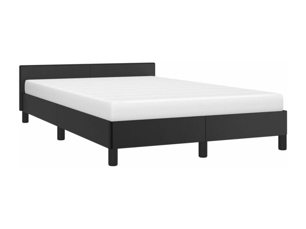 Black Faux Leather Bed Frame, 120 x 190 cm