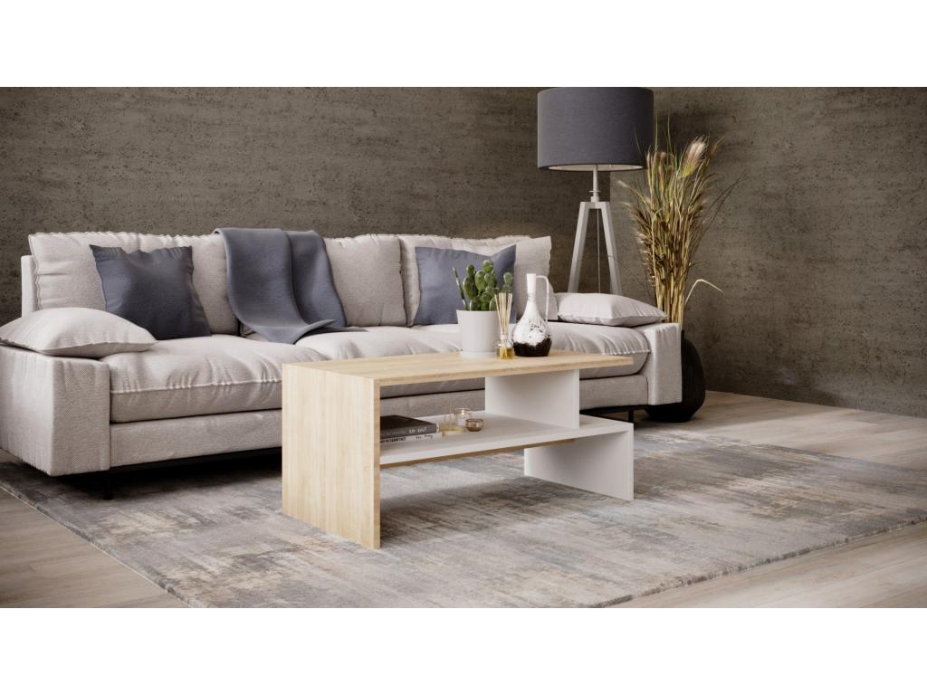 White Oak Wood Coffee Table