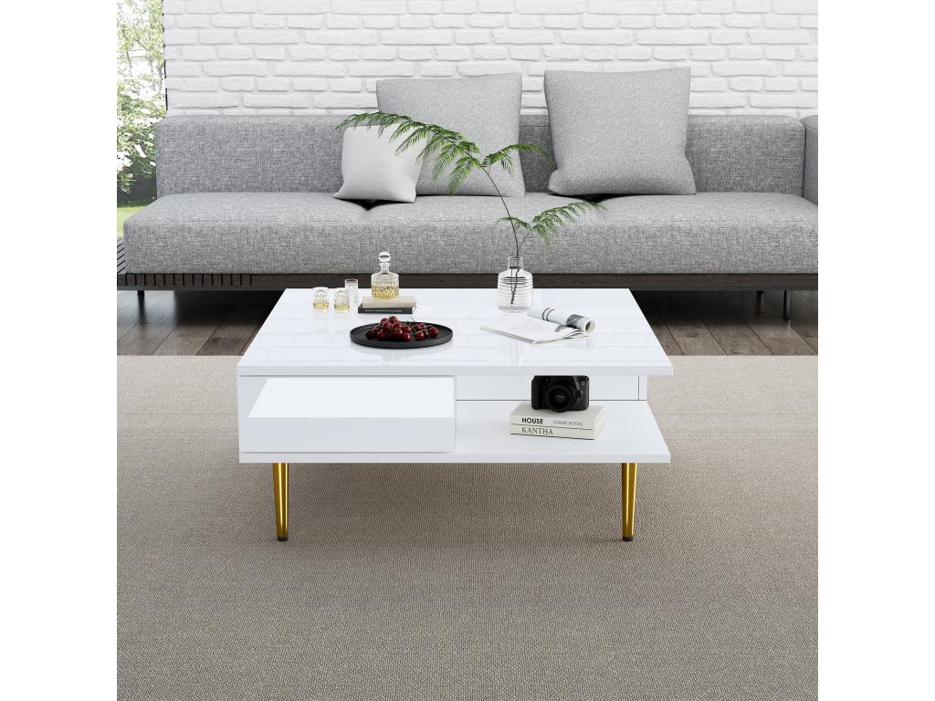 White Coffee Table, 70 x 70 x 36 cm