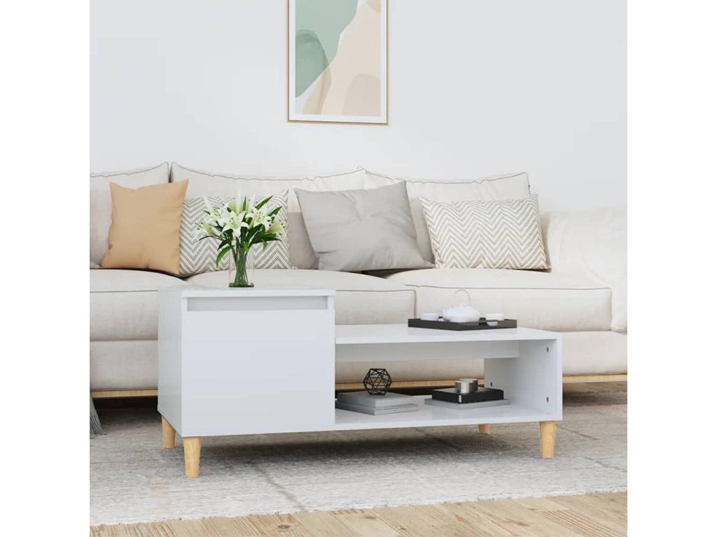 White Coffee Table, 100 x 50 x 45 cm