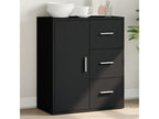 Black Engineered Wood Sideboard, 60 x 31 x 70 cm