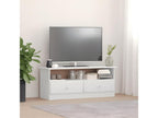 White Solid Wood TV Stand, 100 x 35 x 41 cm
