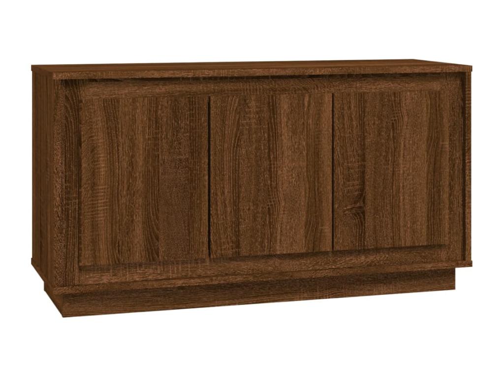 Brown Oak Wood Sideboard, 102 x 35 x 55 cm