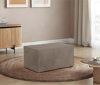 Boucle Fabric Ottoman