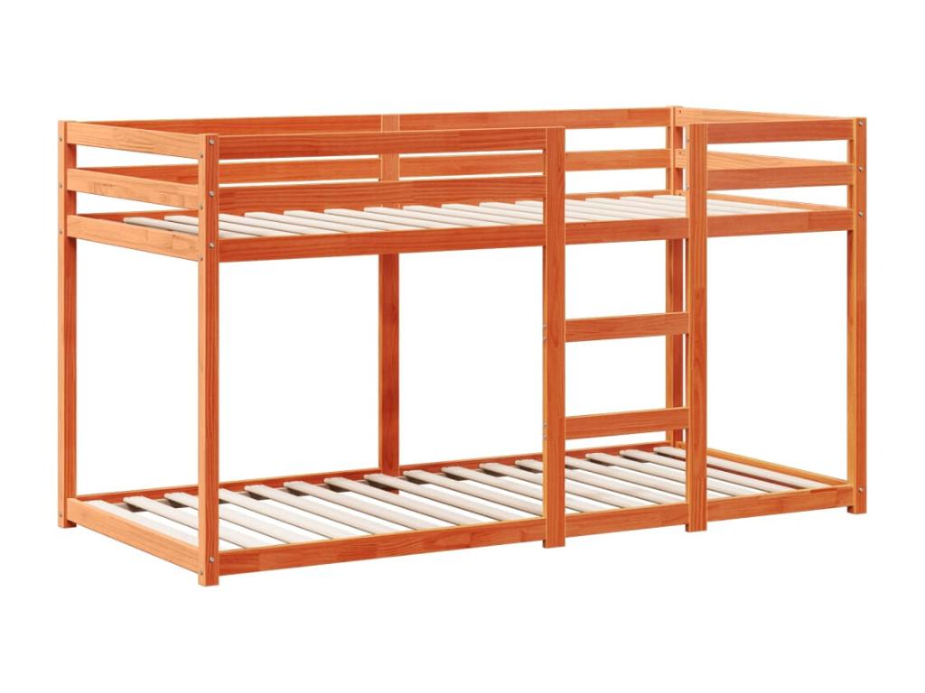 Brown Solid Wood Bed, 90 x 190 cm