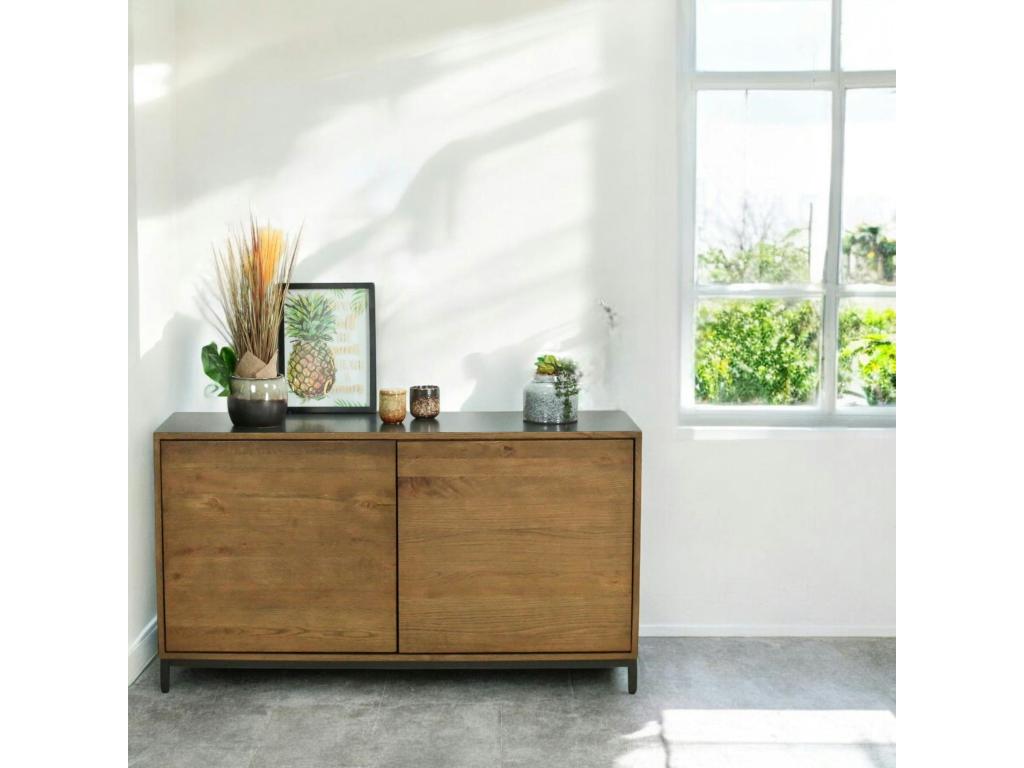 Beige Oak Wood Sideboard