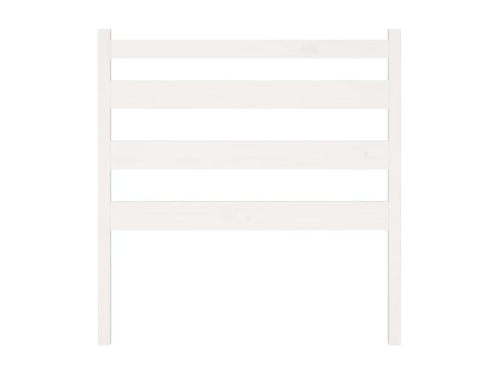 White Solid Wood Bed, 106 x 4 x 100 cm