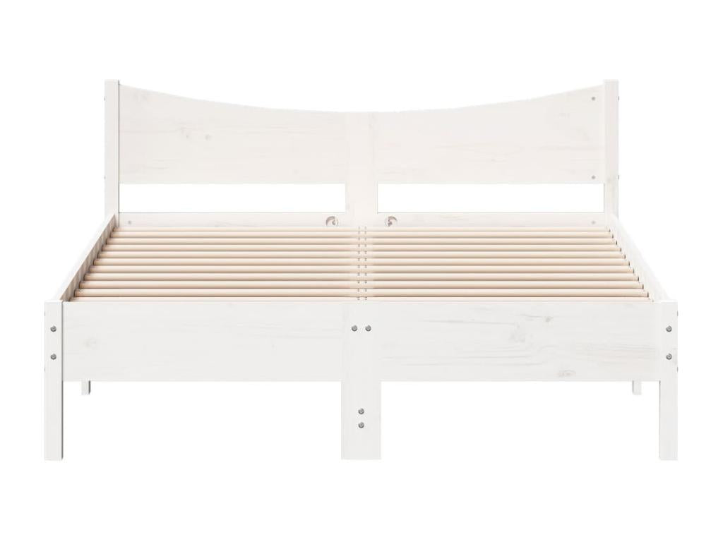 White Pine Wood Bed Frame, 140 x 200 cm