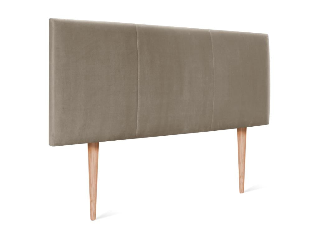 Beige Velvet Bed, 110 x 105 cm
