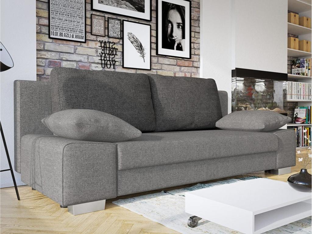 Gray Sofa Bed, 77 x 200 x 87 cm