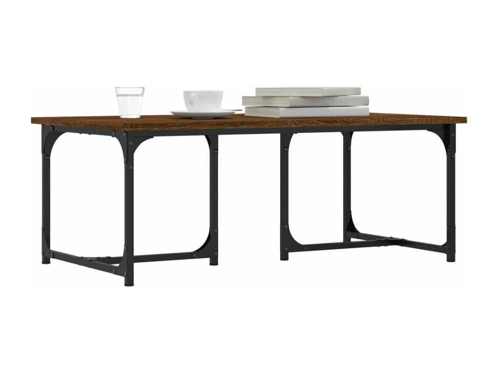 Brown Oak Wood Coffee Table, 90 x 50 x 35 cm
