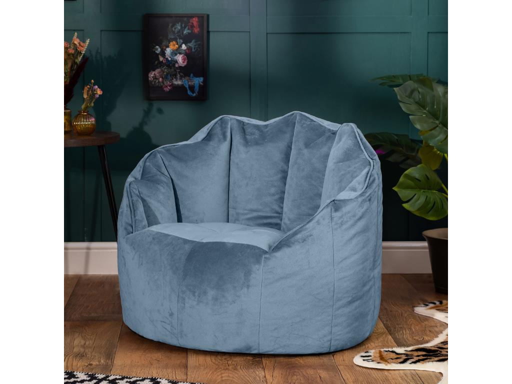Blue Velvet Accent Chair
