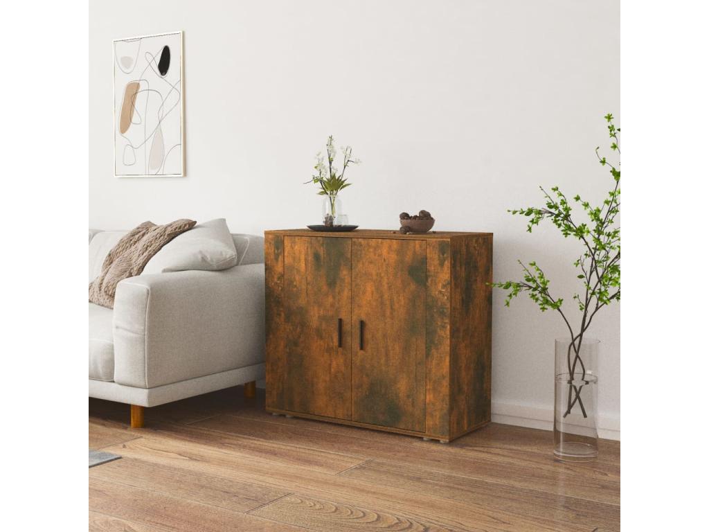 Brown Engineered Wood Sideboard, 80 x 33 x 70 cm
