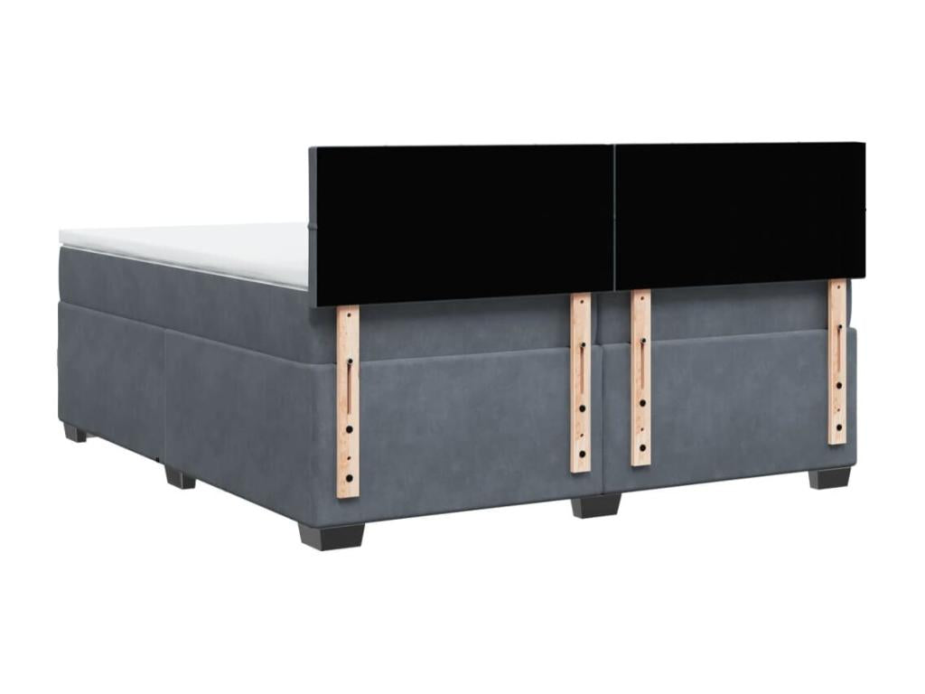 Gray Velvet Mattress, 200 x 200 cm