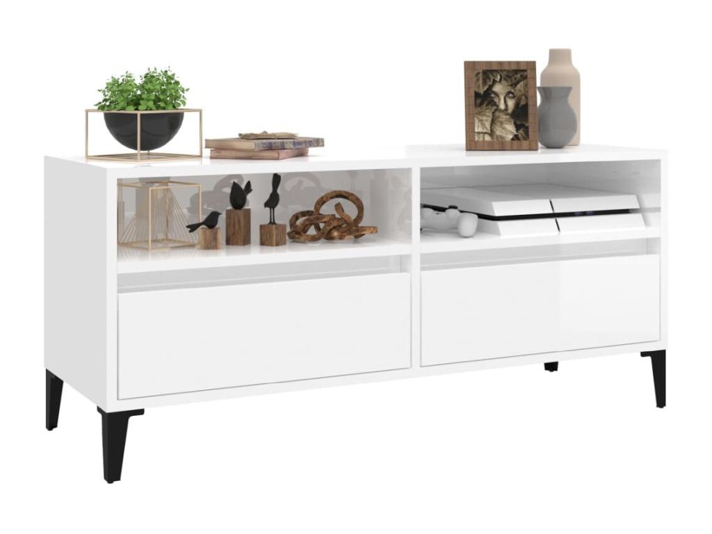 White TV Stand, 100 x 34.5 x 44.5 cm