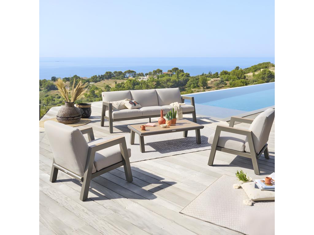 Beige Outdoor Furniture Set