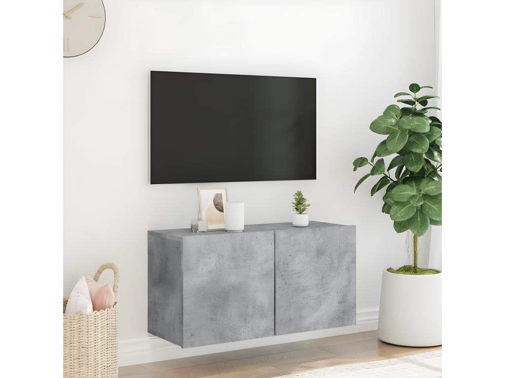 Gray TV Stand, 80 x 30 x 41 cm