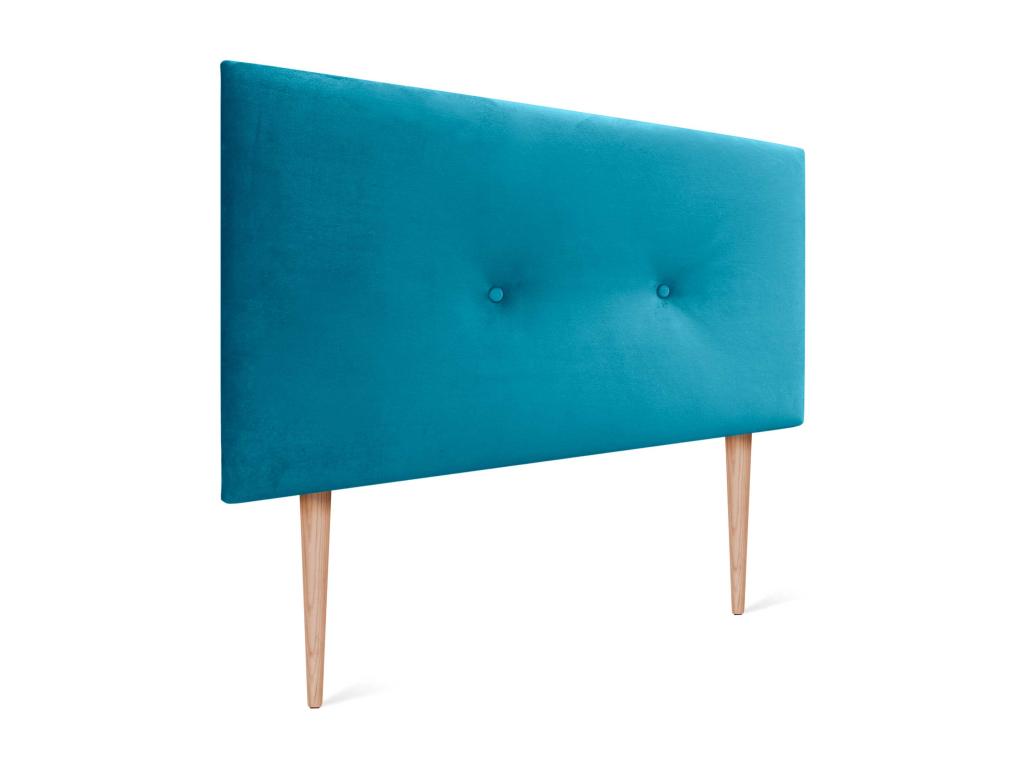 Blue Velvet Bed, 95 x 115 cm