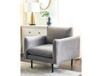 Gray Velvet Accent Chair