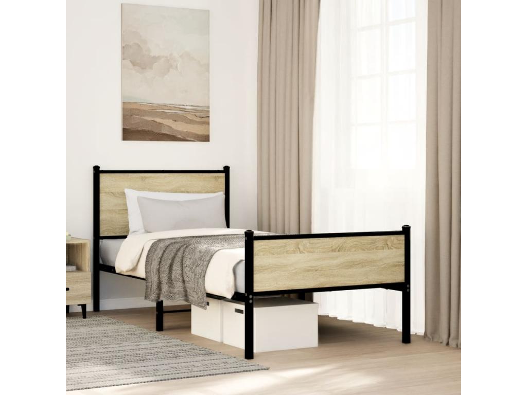 Brown Oak Wood Mattress, 75 x 190 cm