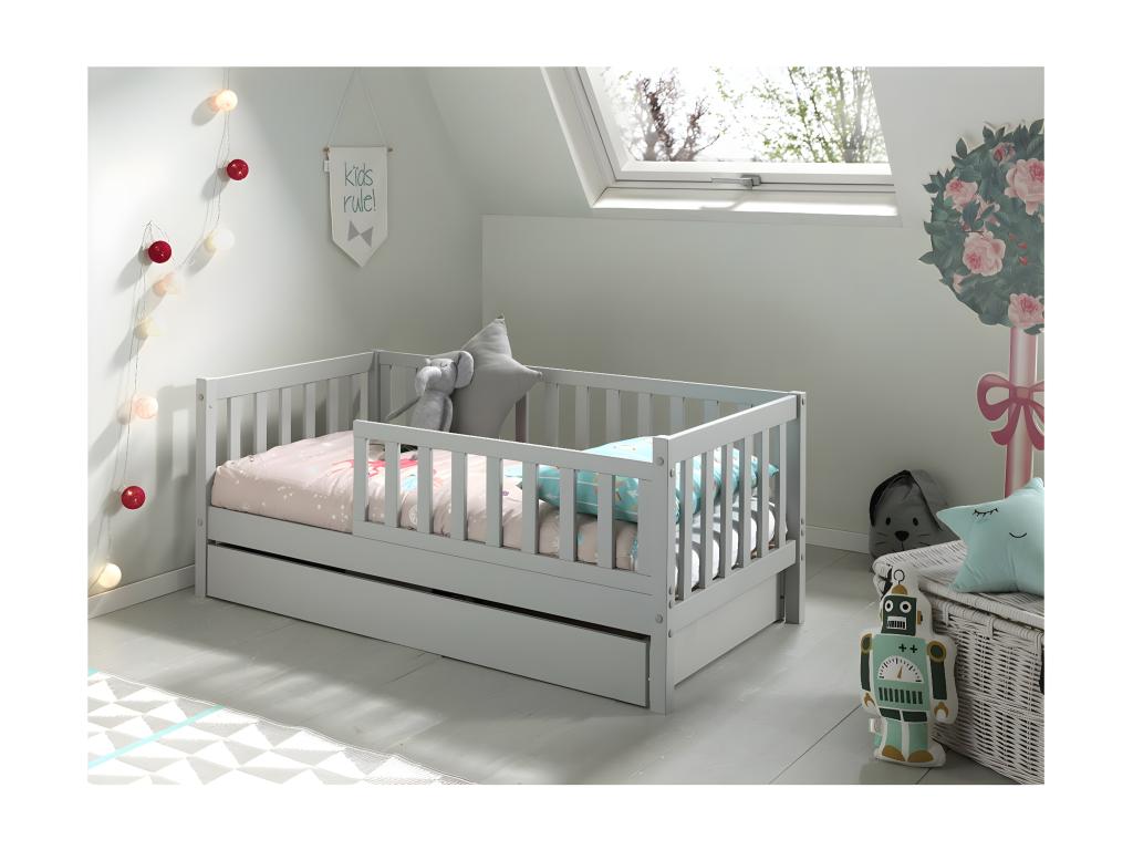 Gray Bed, 70 x 140 cm