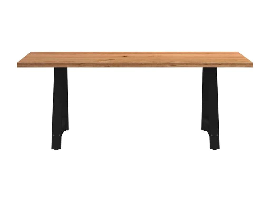 Brown Oak Wood Dining Table - dlz1766578936642