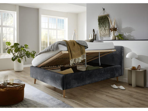 Anthracite Bed, 140 x 200 cm