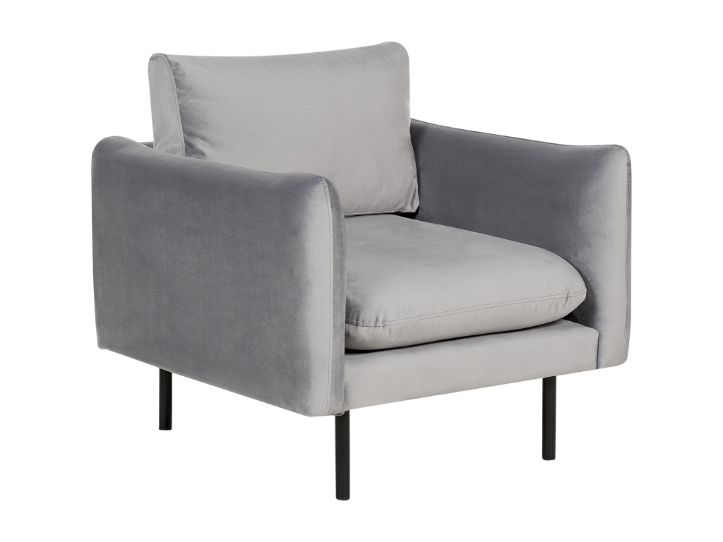 Gray Velvet Accent Chair