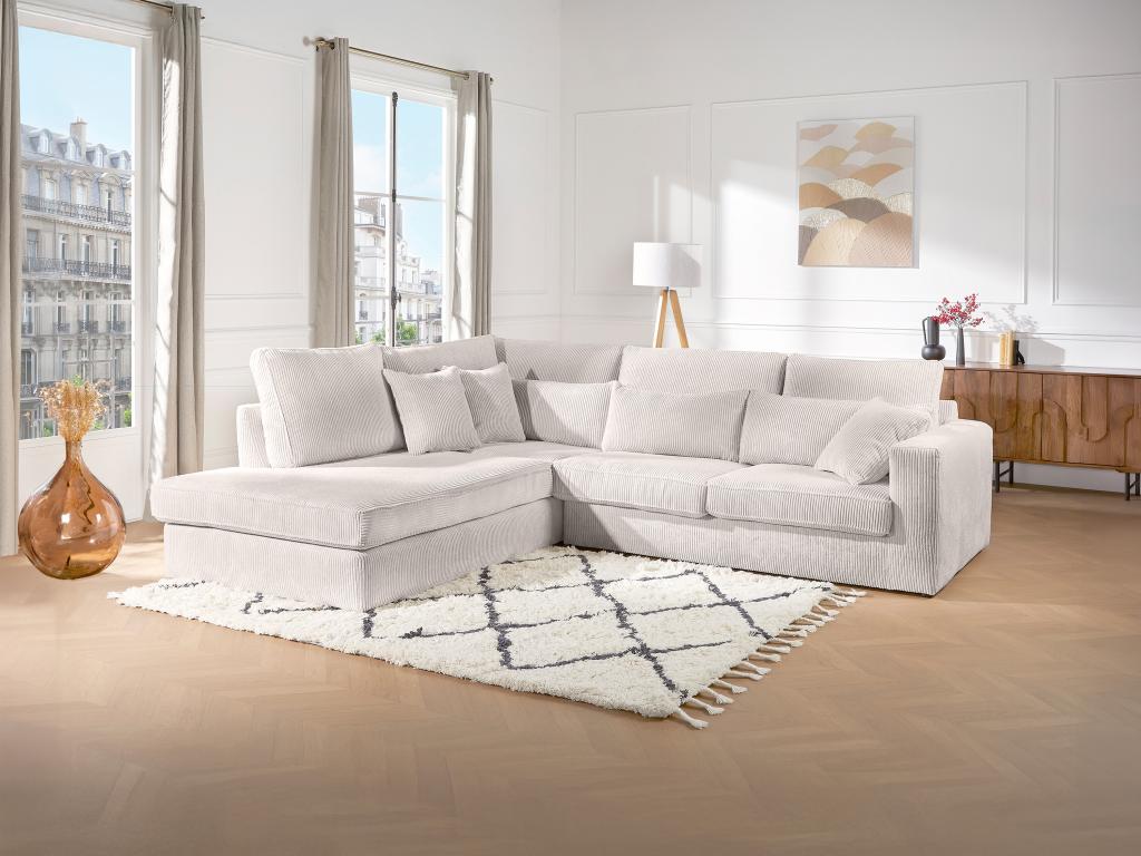 Beige Velvet Sofa