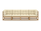 Brown Pine Wood Sofa - dlz1766578872929