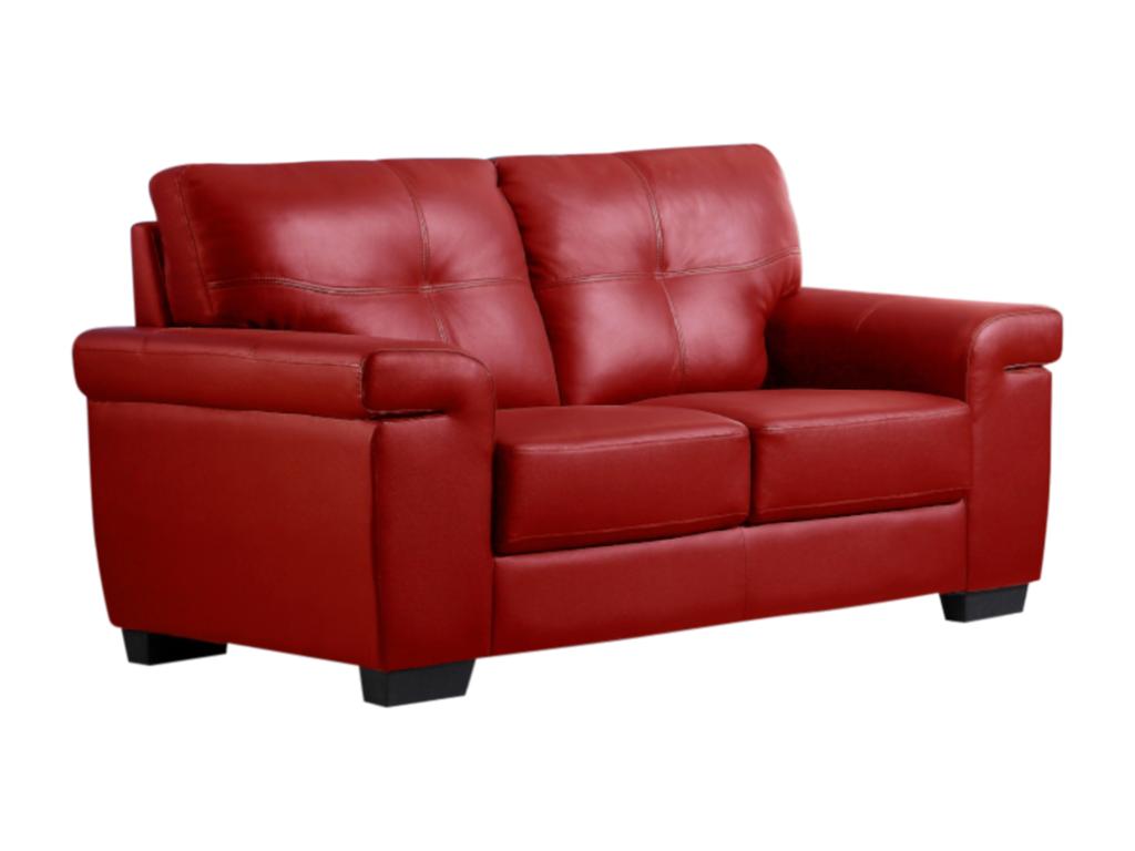 Red Leather Sofa