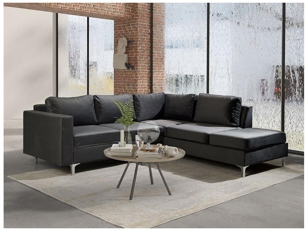 Gray Sofa, 236 x 212 x 81 cm