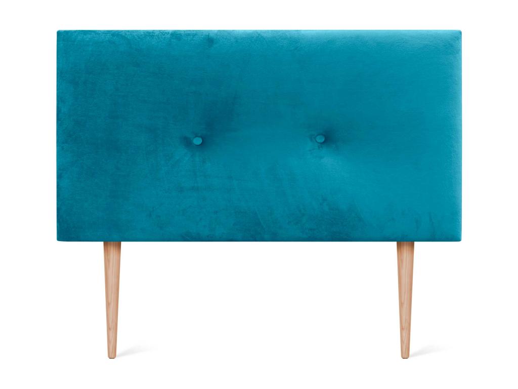 Blue Velvet Bed, 95 x 115 cm