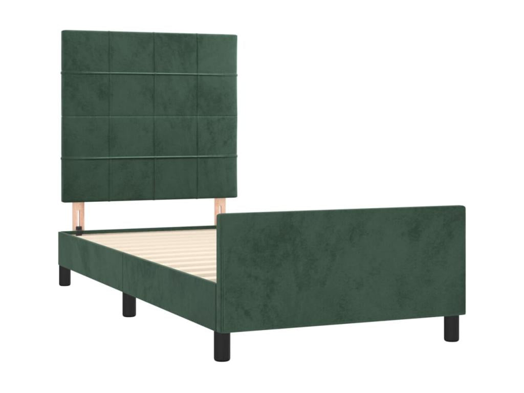 Green Velvet Mattress, 90 x 200 cm