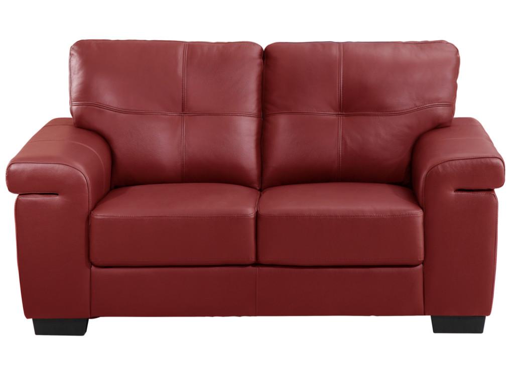 Red Leather Sofa