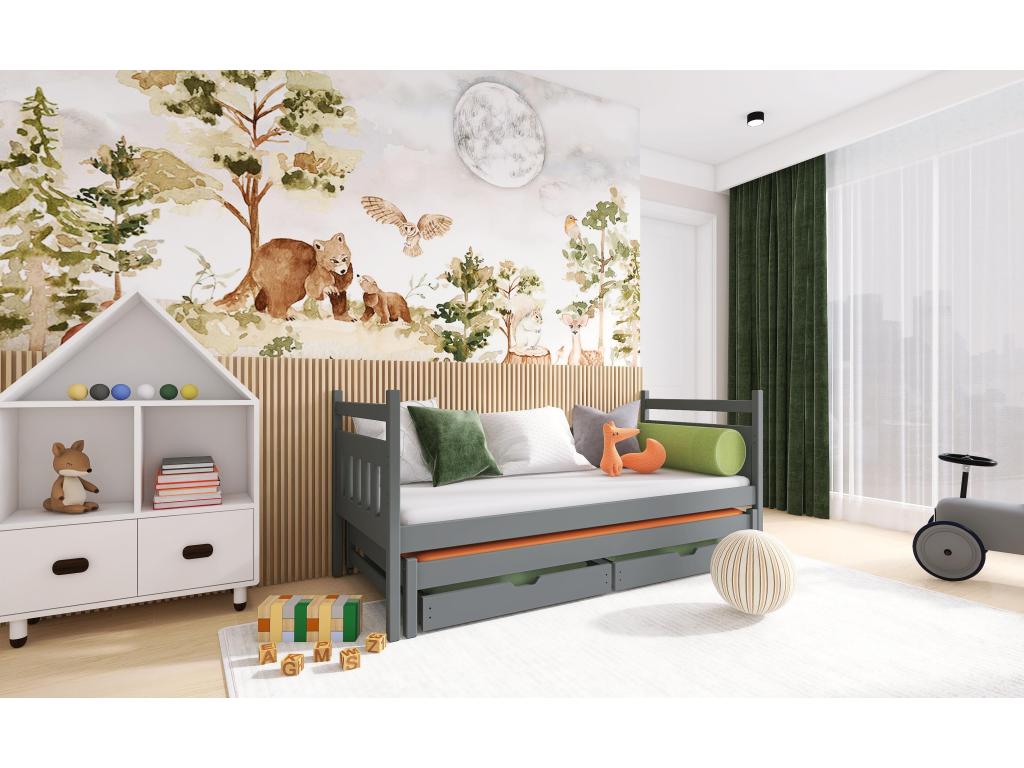 Gray Bed, 90 x 190 cm - dlz1766578756043