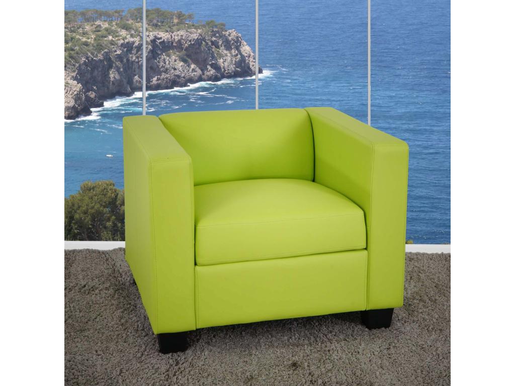 Green Leather Accent Chair
