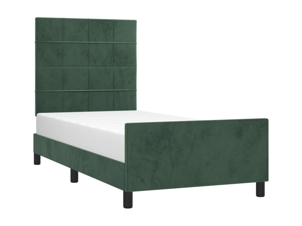 Green Velvet Mattress, 90 x 200 cm