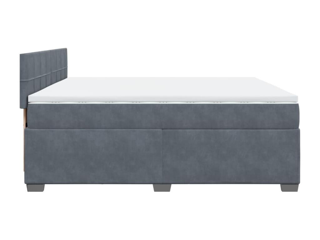 Gray Velvet Mattress, 200 x 200 cm