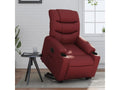 Red Faux Leather Accent Chair