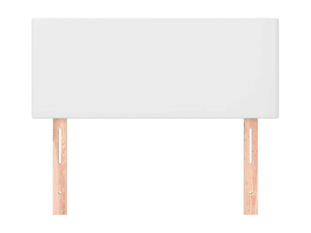 White Faux Leather Bed, 100 x 5 x 78 cm