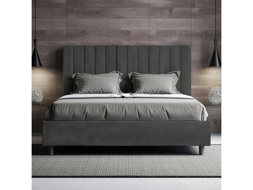 Gray Bed, 140 x 190 cm