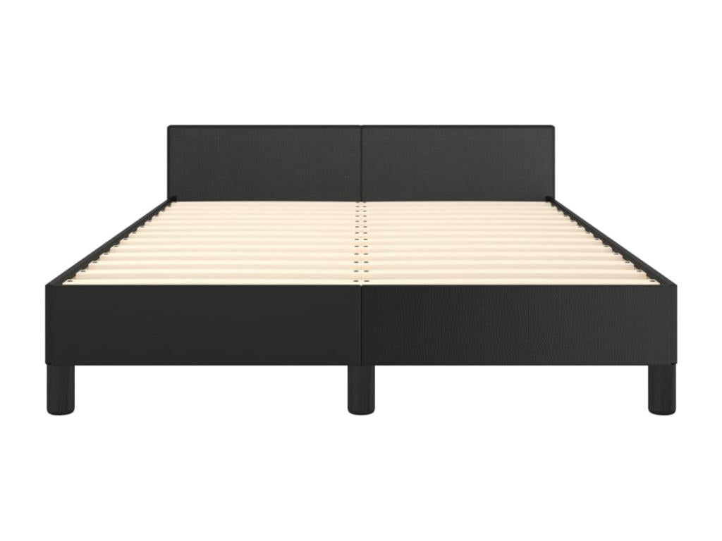 Black Faux Leather Bed Frame, 120 x 190 cm