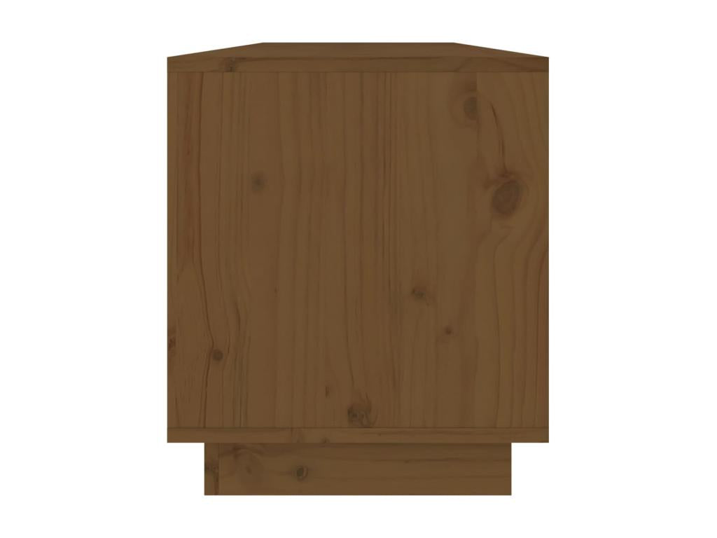 Brown Pine Wood TV Stand, 110.5 x 34 x 40 cm