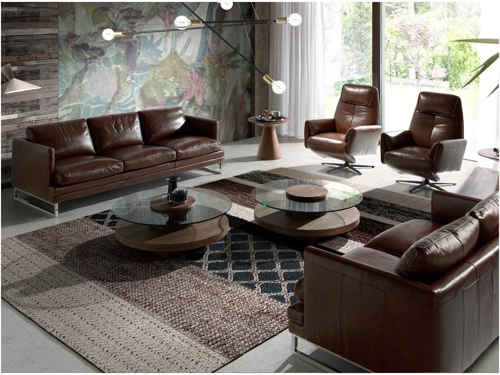 Gray Leather Accent Chair