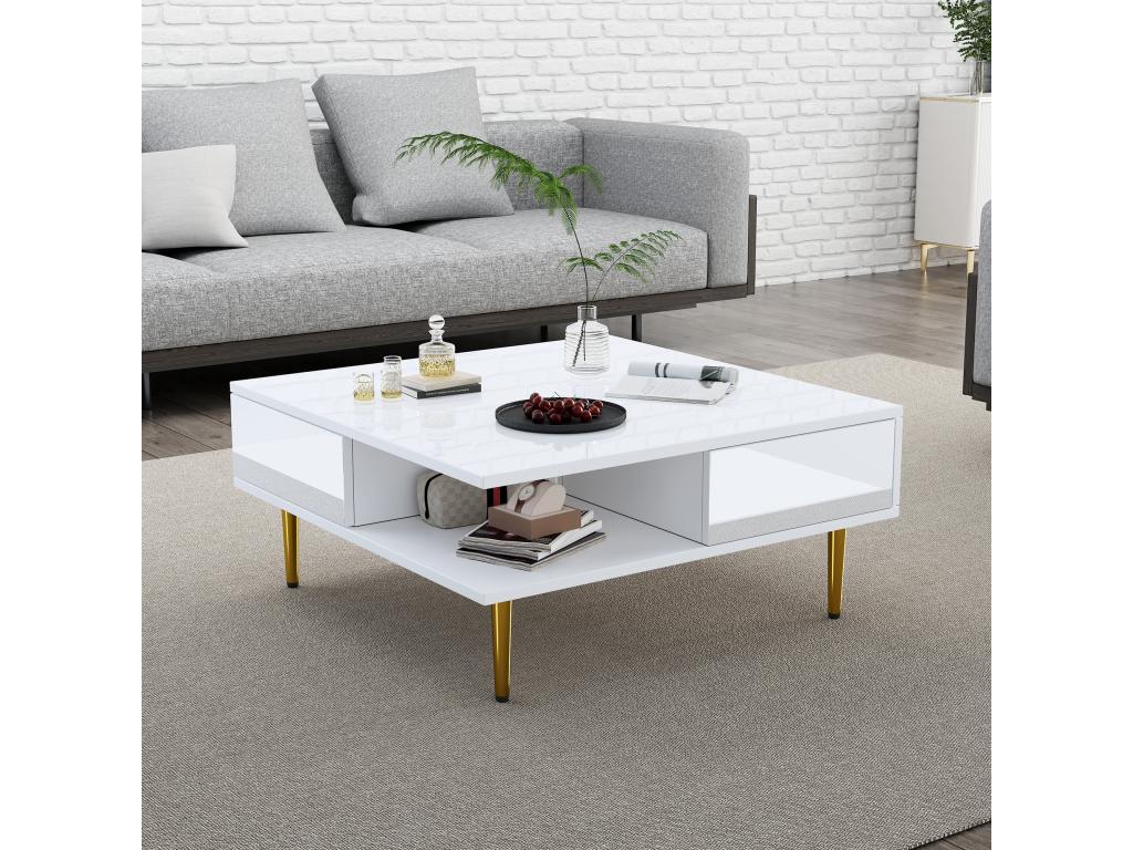 White Coffee Table, 70 x 70 x 36 cm